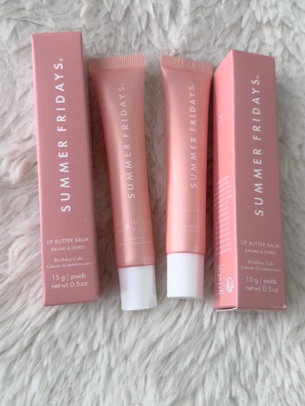 2pcs/Birthday Cake/Summer Fridays Lip Butter Balm Conditioning Lip Mask New box